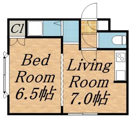 ヴィブレ北20条 202 ｜ 北海道札幌市北区北二十条西２丁目（賃貸アパート1DK・2階・27.71㎡） その2