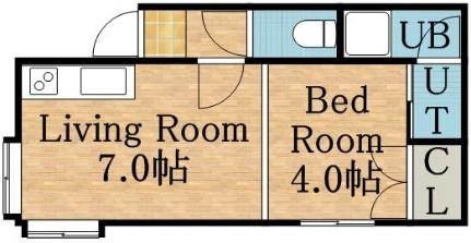 サンコート北18条 202｜北海道札幌市東区北十八条東１７丁目(賃貸アパート1DK・2階・21.25㎡)の写真 その2