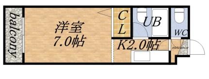 ＫＷビル壱番館 202｜北海道札幌市北区北十六条西５丁目(賃貸マンション1K・2階・21.20㎡)の写真 その2