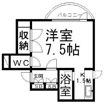 センチュリー2ー3 205 ｜ 北海道札幌市東区本町二条３丁目（賃貸マンション1K・2階・17.82㎡） その2