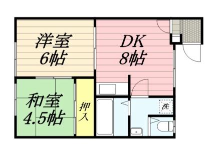 第3はまなすマンション 202｜北海道札幌市東区北四十四条東１０丁目(賃貸アパート2DK・2階・41.00㎡)の写真 その2