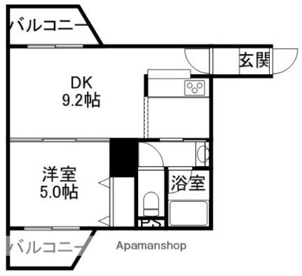 フォレスト31 103｜北海道札幌市西区八軒三条東１丁目(賃貸マンション1DK・1階・32.72㎡)の写真 その2