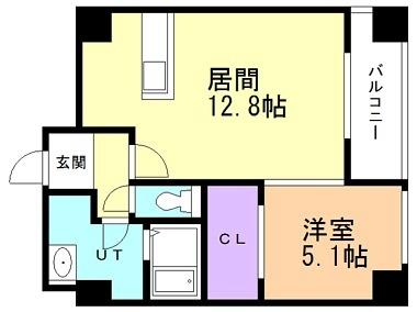 カレラ近代美術館前 00801｜北海道札幌市中央区大通西１８丁目(賃貸マンション1LDK・8階・43.06㎡)の写真 その2