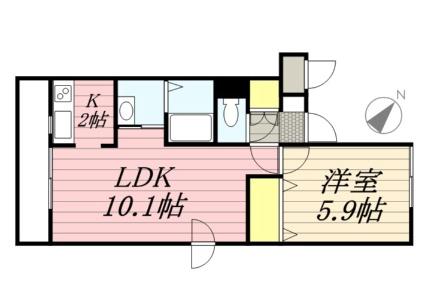 アイビル2 301｜北海道札幌市西区発寒六条９丁目(賃貸マンション1LDK・3階・40.01㎡)の写真 その2