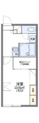 レオパレスロワジール西野Ｂ 109｜北海道札幌市西区西野一条２丁目(賃貸アパート1K・1階・23.18㎡)の写真 その2