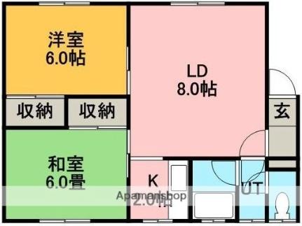 フォレストハイツI 103｜北海道札幌市手稲区富丘二条５丁目(賃貸アパート2LDK・2階・45.00㎡)の写真 その2