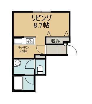 ヴェルテックス・ベーター 203｜北海道札幌市手稲区前田六条１２丁目(賃貸アパート1K・2階・27.24㎡)の写真 その2