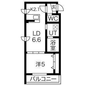 Ｔａｓｋビル 205｜北海道札幌市中央区南二条西１３丁目(賃貸マンション1DK・2階・32.00㎡)の写真 その2