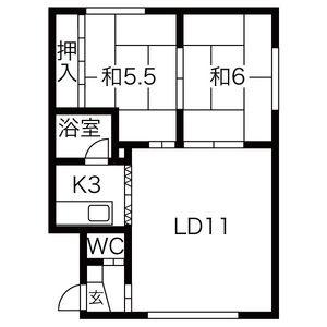 ファミリーレジデンス 205｜北海道札幌市手稲区前田一条９丁目(賃貸アパート2LDK・2階・48.15㎡)の写真 その2