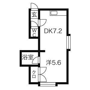 第27森宅建マンション 101｜北海道札幌市豊平区豊平六条８丁目(賃貸アパート1DK・2階・23.81㎡)の写真 その2