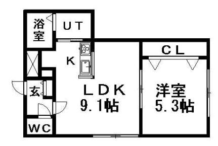 ｗｉｔｈ友 302｜北海道札幌市白石区東札幌五条６丁目(賃貸マンション1LDK・3階・39.76㎡)の写真 その2