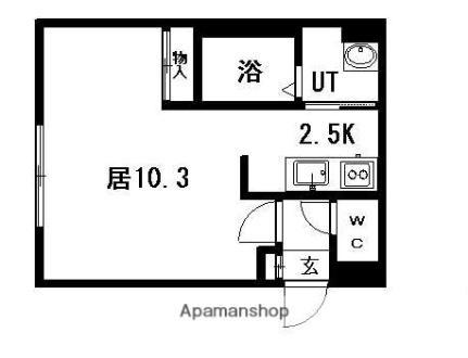 カーサ清田 102｜北海道札幌市清田区清田三条１丁目(賃貸マンション1K・1階・30.00㎡)の写真 その2