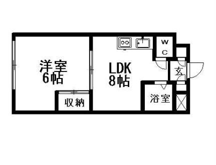 ファボー・Ｍ・Ｋ 305｜北海道札幌市豊平区月寒西一条８丁目(賃貸マンション1DK・3階・29.16㎡)の写真 その2