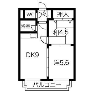 パルコート南郷 306｜北海道札幌市白石区栄通１７丁目(賃貸マンション2DK・3階・38.80㎡)の写真 その2