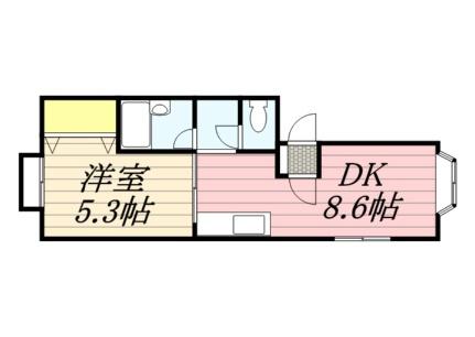 レッツリブ本通 0205｜北海道札幌市白石区本通１７丁目北(賃貸アパート1DK・2階・30.40㎡)の写真 その2