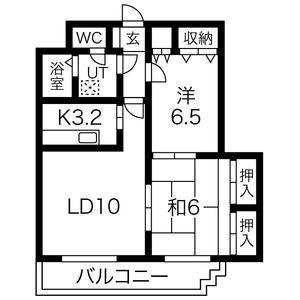 サンライト西岡 402｜北海道札幌市豊平区西岡四条３丁目(賃貸アパート2LDK・4階・62.00㎡)の写真 その2