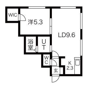 サンシャイン平岸 205｜北海道札幌市豊平区平岸一条１５丁目(賃貸アパート1LDK・3階・38.88㎡)の写真 その2