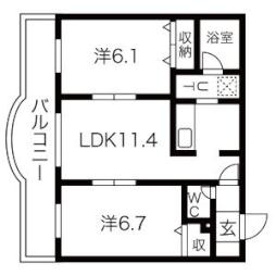 上野幌駅 5.8万円