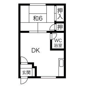 グリーンハイツ（東札幌） 203｜北海道札幌市白石区東札幌六条５丁目(賃貸アパート1DK・2階・32.00㎡)の写真 その2