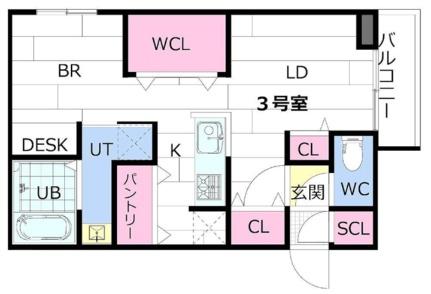 Ｍｅｌａ　Ｖｅｒｄｅ 103｜北海道札幌市豊平区福住二条３丁目(賃貸マンション1LDK・1階・36.62㎡)の写真 その2