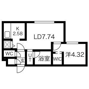 ＣＩＴＹ　ＲＥＳＩＤＥＮＣＥ栄通（シティレジデンス栄通） 403｜北海道札幌市白石区栄通７丁目(賃貸マンション1LDK・4階・32.44㎡)の写真 その2