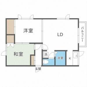 プレジデント16 0102｜北海道札幌市白石区栄通１６丁目(賃貸マンション2LDK・2階・42.93㎡)の写真 その2