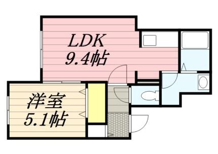 北海道札幌市厚別区厚別中央三条３丁目(賃貸マンション1LDK・3階・35.68㎡)の写真 その2