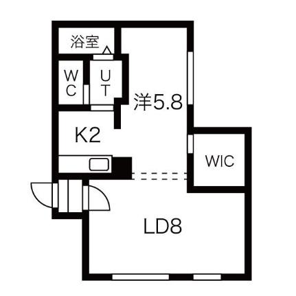 アーバンハイツＫー1 8｜北海道札幌市豊平区平岸一条５丁目(賃貸アパート1LDK・2階・38.85㎡)の写真 その2