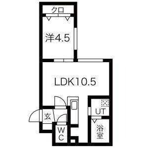 Ｌｉｅｎ新さっぽろ 401｜北海道札幌市厚別区厚別中央三条４丁目(賃貸マンション1LDK・4階・35.11㎡)の写真 その2