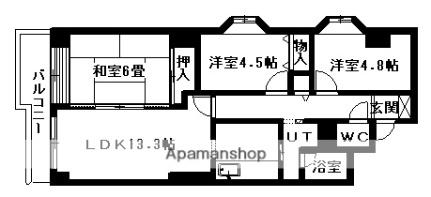 北海道札幌市中央区北三条西１６丁目(賃貸マンション3LDK・7階・68.24㎡)の写真 その2