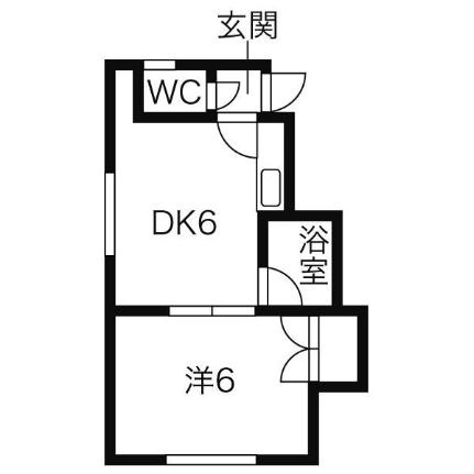 幸マンション 3｜北海道札幌市中央区南十五条西９丁目(賃貸アパート1DK・1階・23.49㎡)の写真 その2