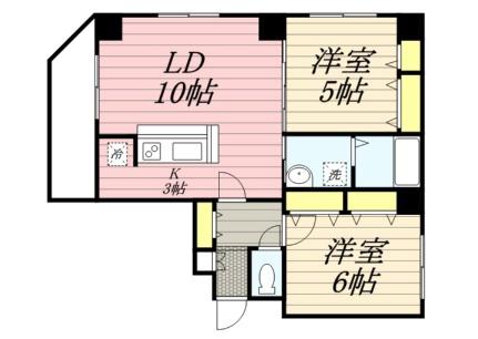 サンコート円山ガーデンヒルズ 501｜北海道札幌市中央区南六条西２６丁目(賃貸マンション2LDK・5階・56.47㎡)の写真 その2