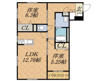 北海道札幌市中央区南八条西１４丁目(賃貸マンション2LDK・2階・61.72㎡)の写真 その2