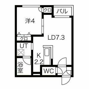 アズールVI 105｜北海道札幌市中央区大通西１７丁目(賃貸マンション1LDK・1階・31.92㎡)の写真 その2