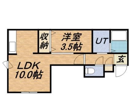 クリスタル宮の森 402｜北海道札幌市中央区宮の森三条７丁目(賃貸マンション1DK・2階・28.09㎡)の写真 その2