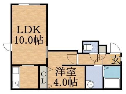 ドミシール宮の森 102｜北海道札幌市中央区宮の森三条７丁目(賃貸マンション1DK・1階・30.00㎡)の写真 その2