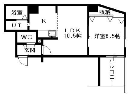 パークヒルズＵ・Ｄ・Ａ 301｜北海道札幌市中央区北五条西２７丁目(賃貸マンション1LDK・3階・36.95㎡)の写真 その2