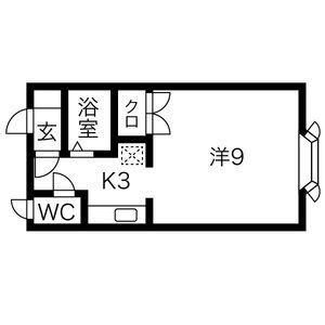 グリーンハイツ円山（グリーンハイツマルヤマ） 103｜北海道札幌市中央区南二条西２７丁目(賃貸アパート1K・1階・23.85㎡)の写真 その2