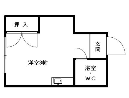 カトレアパークイレブン 405｜北海道札幌市中央区北六条西１１丁目(賃貸マンション1R・4階・17.54㎡)の写真 その2