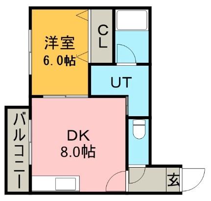 クリエイト琴似八番館 303｜北海道札幌市西区二十四軒四条５丁目(賃貸アパート1DK・3階・22.93㎡)の写真 その2