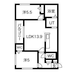 Ｈａｌｅｎｉｘ　北円山 101｜北海道札幌市中央区北五条西２０丁目(賃貸マンション2LDK・1階・54.93㎡)の写真 その2