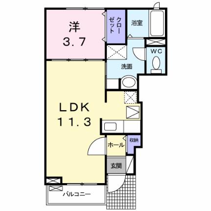 ネアタウンＢ 102｜青森県八戸市長者２丁目(賃貸アパート1LDK・1階・37.13㎡)の写真 その2