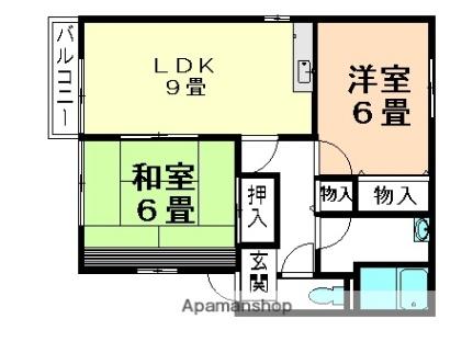 セジュールＭＥ諏訪Ｂ棟 205｜青森県八戸市諏訪２丁目(賃貸アパート2DK・2階・55.30㎡)の写真 その2