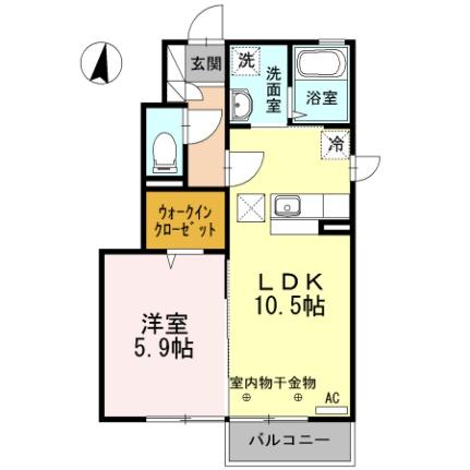 リラ・ソレイユ 101 ｜ 青森県八戸市大字白銀町字堀ノ内（賃貸アパート1LDK・1階・40.49㎡） その2