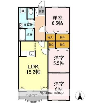 ＰＥＡＲＬ浜田 103｜青森県青森市大字浜田字玉川(賃貸マンション3LDK・1階・79.60㎡)の写真 その2