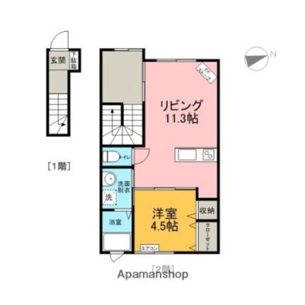 レジデンス青葉 B201｜青森県青森市青葉３丁目(賃貸アパート1LDK・2階・43.66㎡)の写真 その2