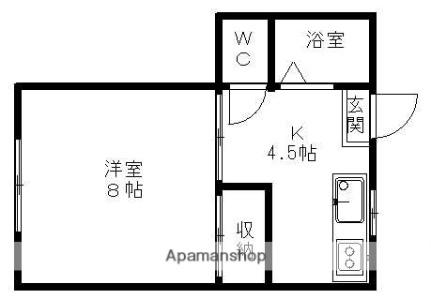 クボタハウス  ｜ 青森県弘前市大字文京町（賃貸アパート1DK・2階・22.00㎡） その2