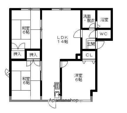 メイユール・レイソルＡ ｜青森県弘前市大字外崎２丁目(賃貸アパート3LDK・2階・76.57㎡)の写真 その2