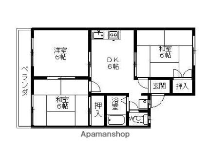 パレーシャル・さくら ｜青森県弘前市大字城東３丁目(賃貸アパート3DK・2階・49.68㎡)の写真 その2