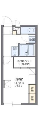 レオパレスはなまき 205｜岩手県花巻市諏訪町２丁目(賃貸アパート1K・2階・23.18㎡)の写真 その2